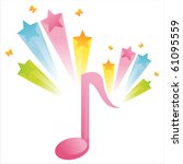 musical note with star splash | Shutterstock .eps vector #61095559