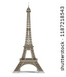 Eiffel Tower Metallic Isolated...