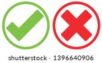 green check mark and red cross... | Shutterstock .eps vector #1396640906