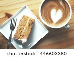 Carrot Cake With Coffee Cup