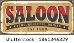 old saloon sign design concept. ... | Shutterstock .eps vector #1861346329