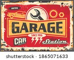 garage sign. vintage old... | Shutterstock .eps vector #1865071633