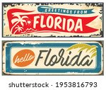 florida state signs with... | Shutterstock .eps vector #1953816793