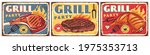 set of grill signs with... | Shutterstock .eps vector #1975353713