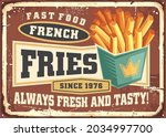 fast food vintage tin sign... | Shutterstock .eps vector #2034997700