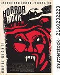 horror movie retro poster... | Shutterstock .eps vector #2160232223