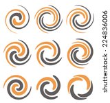 Set Of Spiral And Swirls Logo...