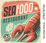 Retro Seafood Restaurant Poster ...