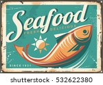Seafood Restaurant Vintage...