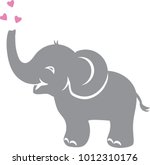 Funny Baby Elephant With Hearts....