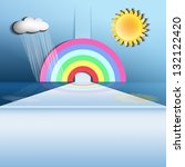 abstract  background  rainbow ... | Shutterstock . vector #132122420