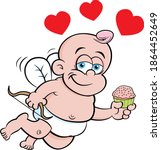 Cartoon Illustration Of Baby...