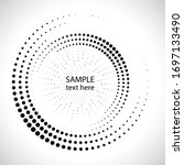 halftone dots in circle form.... | Shutterstock .eps vector #1697133490