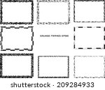 set of grunge frames  | Shutterstock .eps vector #209284933
