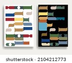 aesthetic geometric posters ... | Shutterstock .eps vector #2104212773