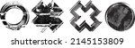 glitch distorted geometric... | Shutterstock .eps vector #2145153809