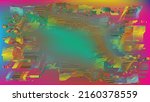 glitch distorted geometric... | Shutterstock .eps vector #2160378559