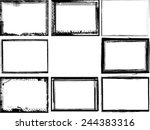 set of grunge black and white... | Shutterstock .eps vector #244383316