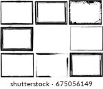set of grunge black and white... | Shutterstock .eps vector #675056149