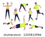 sport exercises for office.... | Shutterstock .eps vector #1335813986