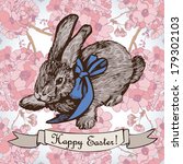 easter bunny on a background... | Shutterstock .eps vector #179302103