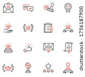 vector set of linear icons... | Shutterstock .eps vector #1756187900