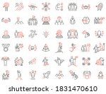 vector set of linear icons... | Shutterstock .eps vector #1831470610