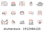 vector set of linear icons... | Shutterstock .eps vector #1912486120