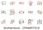 vector set of linear icons... | Shutterstock .eps vector #1946857213