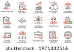 vector set of linear icons... | Shutterstock .eps vector #1971332516