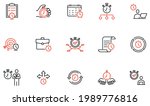 vector set of linear icons... | Shutterstock .eps vector #1989776816