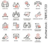 vector set of linear icons... | Shutterstock .eps vector #788911723