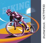 Biking Illustration  Cyclist...