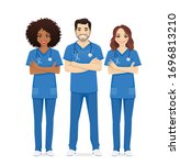 nurse characters group. medical ... | Shutterstock .eps vector #1696813210