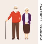 mature senior couple in casual... | Shutterstock .eps vector #1868815969