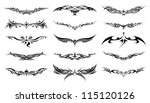 set of 15 tribal tattoo for... | Shutterstock .eps vector #115120126