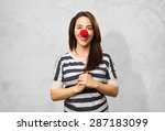 Mime With Red Nose Free Stock Photo - Public Domain Pictures