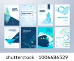 set of brochure  annual report  ... | Shutterstock .eps vector #1006686529