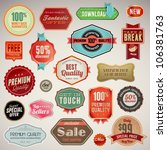 set of vector labels and... | Shutterstock .eps vector #106381763