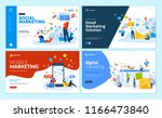 set of web page design... | Shutterstock .eps vector #1166473840