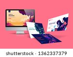 web design template. vector... | Shutterstock .eps vector #1362337379