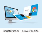 web design template. vector... | Shutterstock .eps vector #1362343523