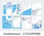 set of brochure  annual report  ... | Shutterstock .eps vector #1721099980