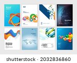set of brochure  annual report  ... | Shutterstock .eps vector #2032836860
