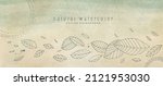 natural watercolor vector... | Shutterstock .eps vector #2121953030