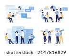 set of business people concept... | Shutterstock .eps vector #2147816829