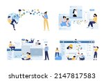 set of business people concept... | Shutterstock .eps vector #2147817583