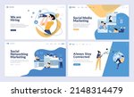 set of web page design... | Shutterstock .eps vector #2148314479