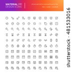 material design icons set. thin ... | Shutterstock .eps vector #481533016