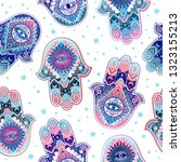 ihamsa print design. aztec... | Shutterstock .eps vector #1323155213